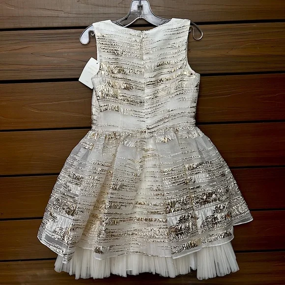 Little Girls Kids White Formal Dress - Picture 4 of 4